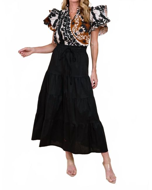 Sofia Collections Black Amelia Maxi Skirt