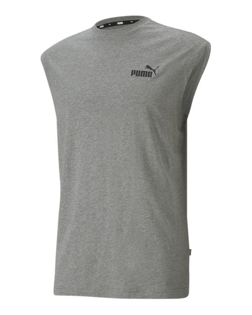 PUMA Gray Logo Fitness Tank Top for men