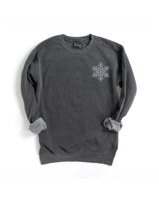 Simply Sage Market Gray Embroidered Snowflake