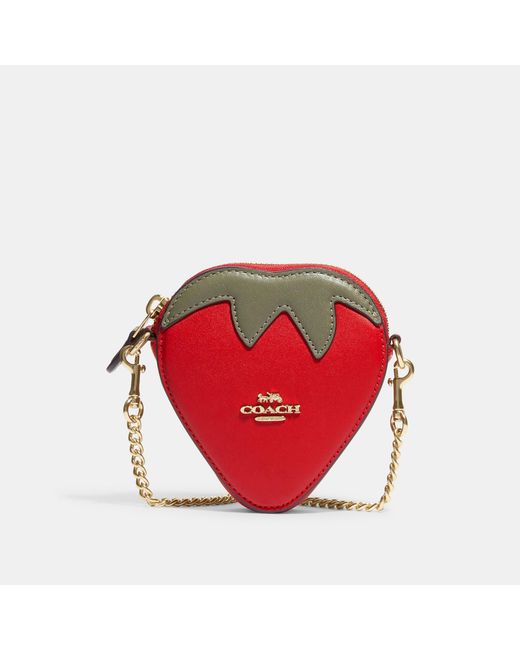 Coach Outlet Strawberry Coin Case in Red Lyst