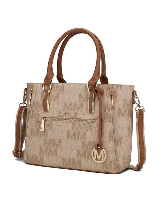 MKF Collection by Mia K Siena M Signature Tote Handbag in Brown