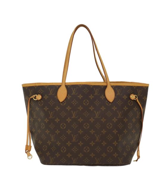Louis Vuitton Brown Neverfull Mm Canvas Tote Bag (pre-owned)