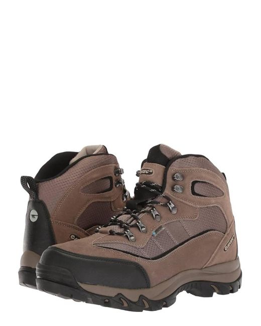Hi-tec Skamania Mid Waterproof Hiking Boot - Wide Width In Smokey Brown/olive/snow for men