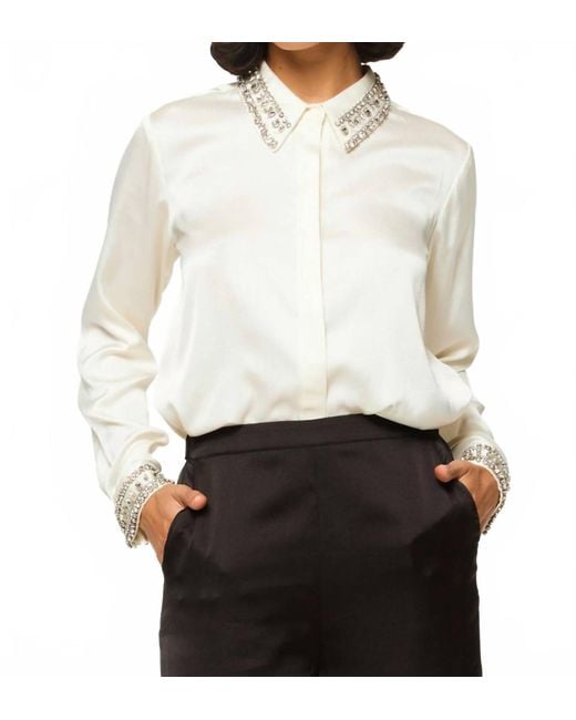 MISA Los Angles White Ellie Top