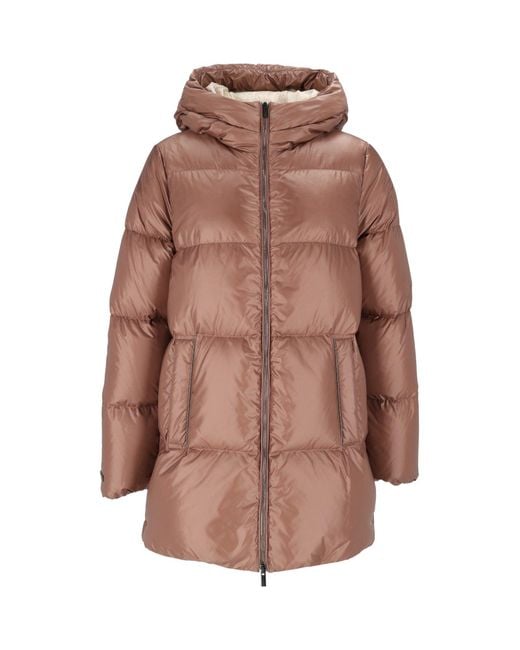 Peserico Brown Blouson Padded Blouson Jacket