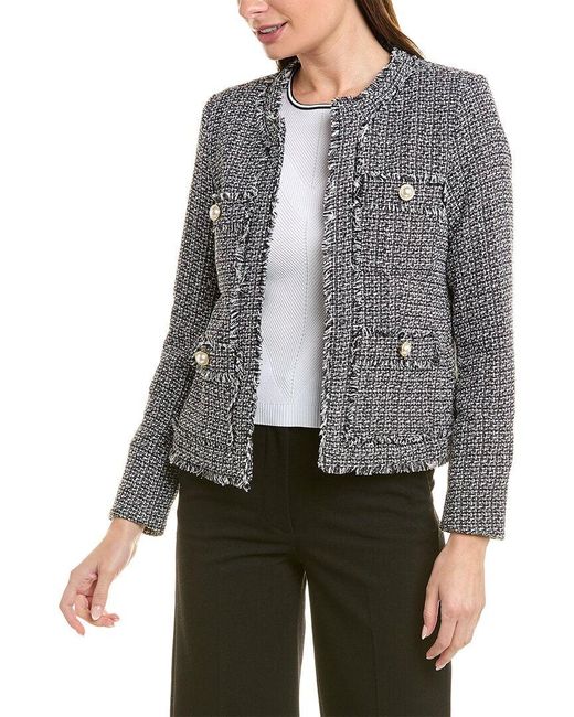 Nanette Lepore Gray Tweed Blazer