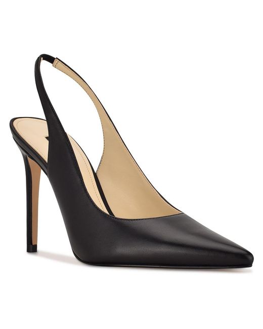 Nine West Black Feather Suede Pointed Toe Pumps