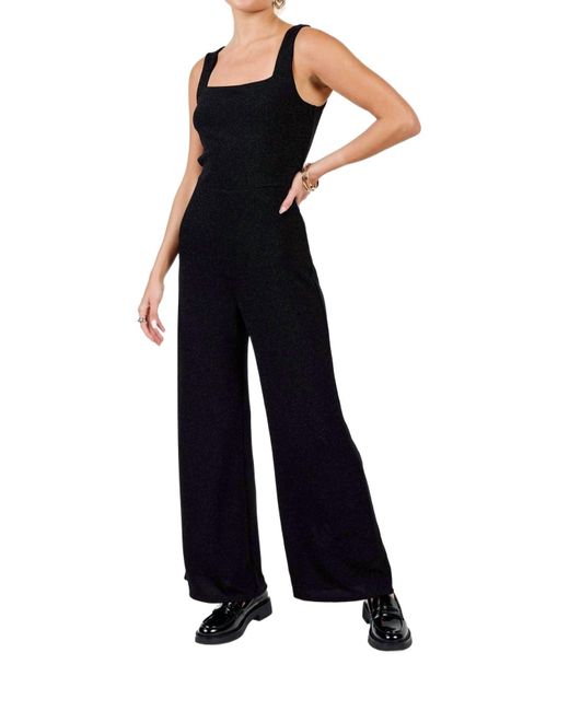 Sadie & Sage Blue Guiding Light Lurex Jumpsuit