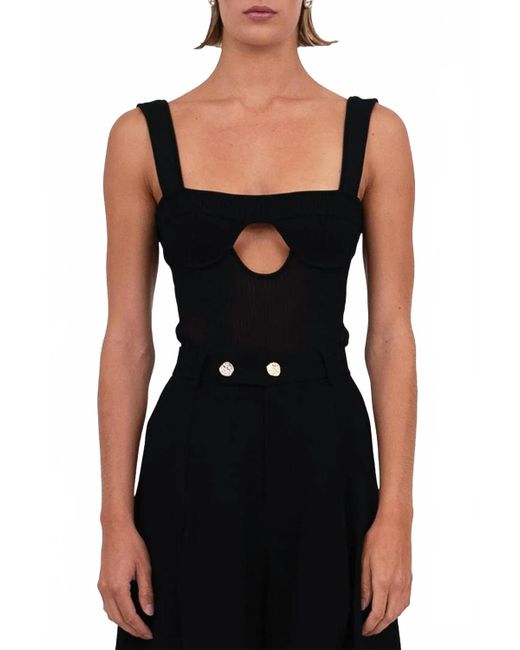NonChalant Label Black Carmen Tank Top
