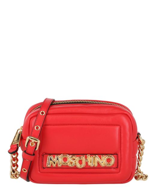 Moschino Red Balloon Lettering Crossbody Bag