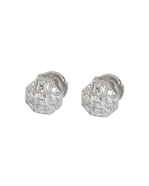Tiffany & Co White Diamond Mosaic Stud Earrings