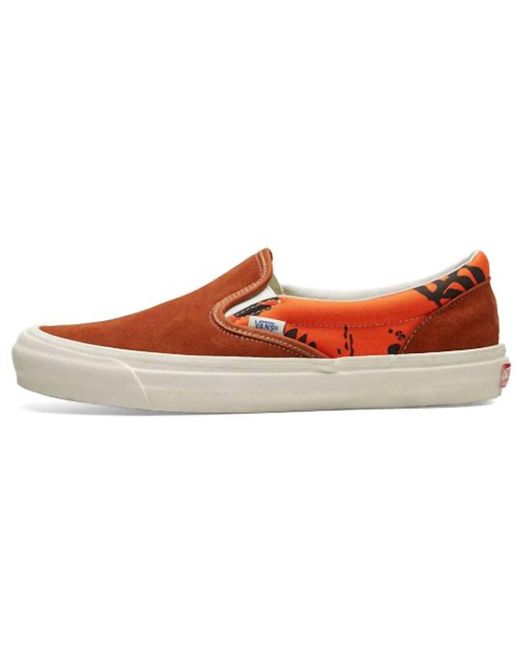 Vans Orange Modernica U Og Classic Slip On Shoes for men