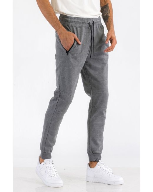 TRUEDAMES Gray Solid Heathered Jogger for men