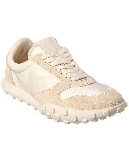 Jil Sander Natural Nylon & Suede Sneaker