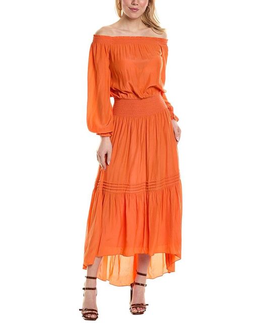 Ramy Brook Orange Homer Maxi Dress