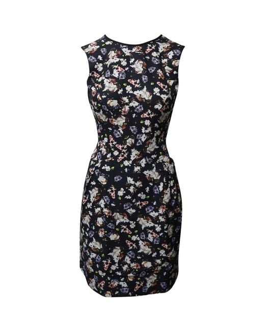 Erdem Black Floral Slim Fit Dress