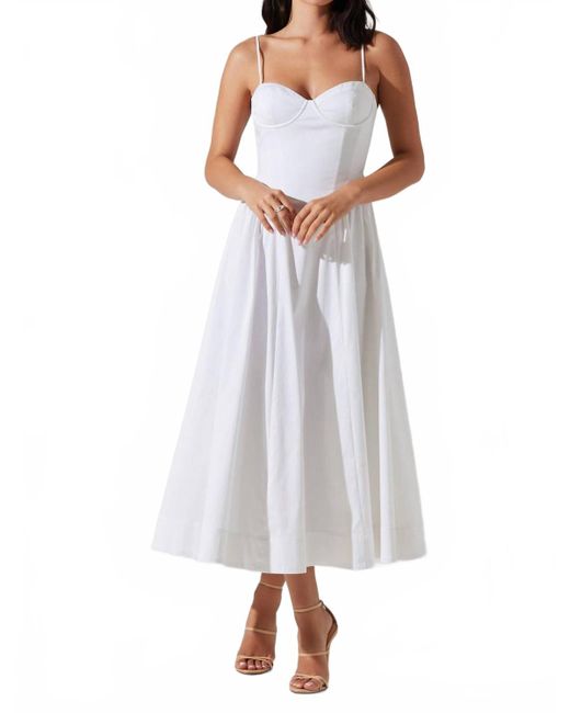 Astr Bustier Midi Dress in White | Lyst Astr Bustier Midi Dress in White | Lyst