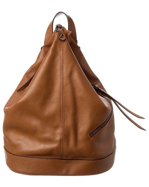 Italian Leather Brown Backpack