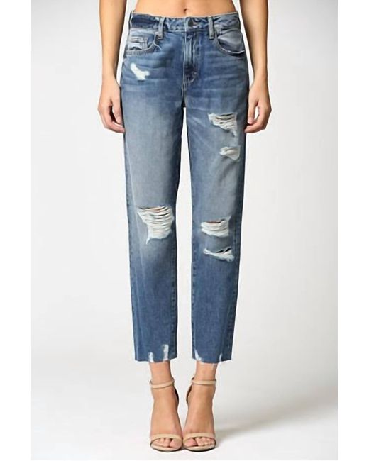 Hidden Jeans Blue Tracey Distressed Straight Jean