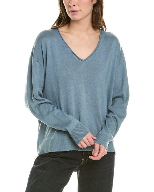 Eileen Fisher Blue Boxy Pullover