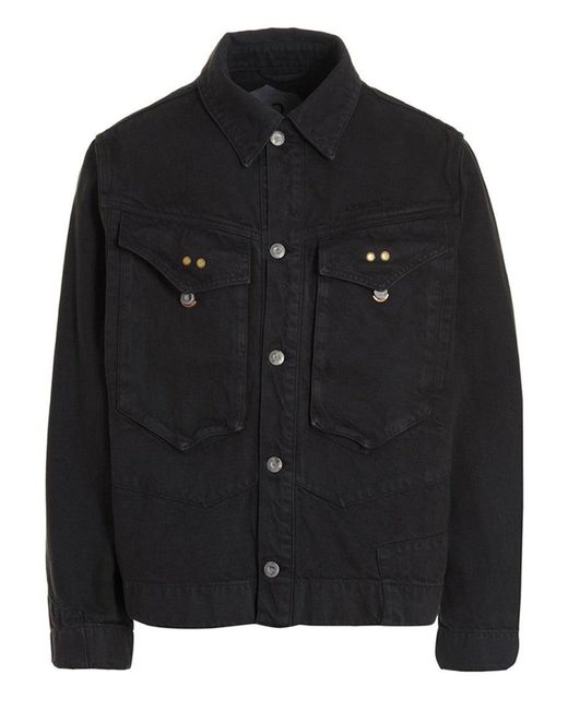 Objects IV Life Black Cotton Denim Jacket for men