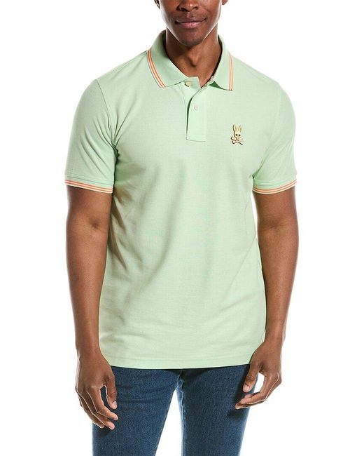 Psycho Bunny Green Polo Shirt for men