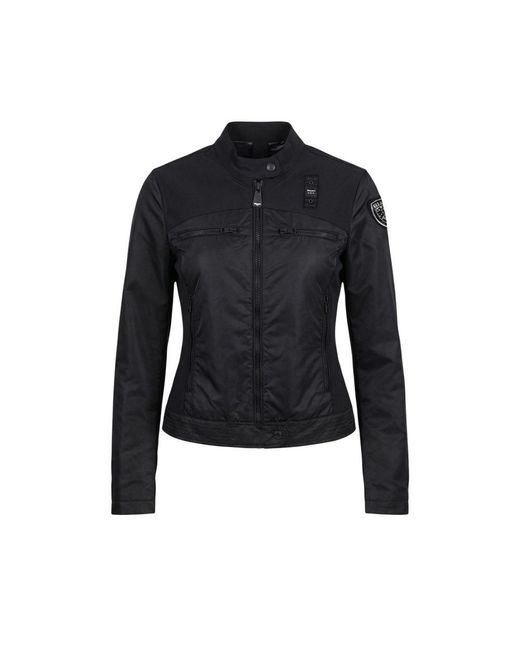 Blauer Blue Polyamide Biker Jacket