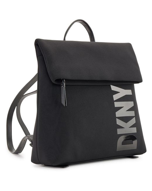 DKNY Black Tilly Fold Over Adjustable Backpack