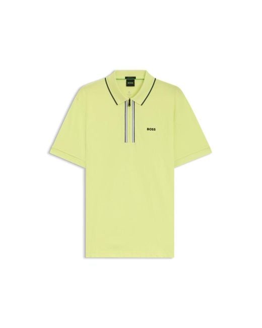 Boss Yellow Slim-Fit Polo Shirt for men