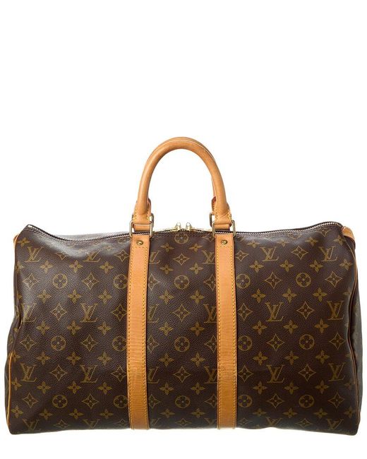 Louis Vuitton Brown Damier Ebene Canvas Keepall 45 (authentic Pre-owned)
