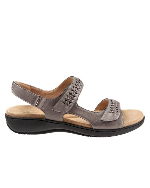 Trotters Brown Romi Woven T2232-043 Sandals 9.5 Leather Slingback Khd1979