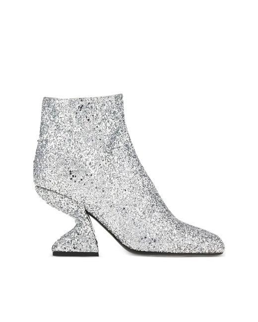 Ferragamo Gray Ferragamo Bootie