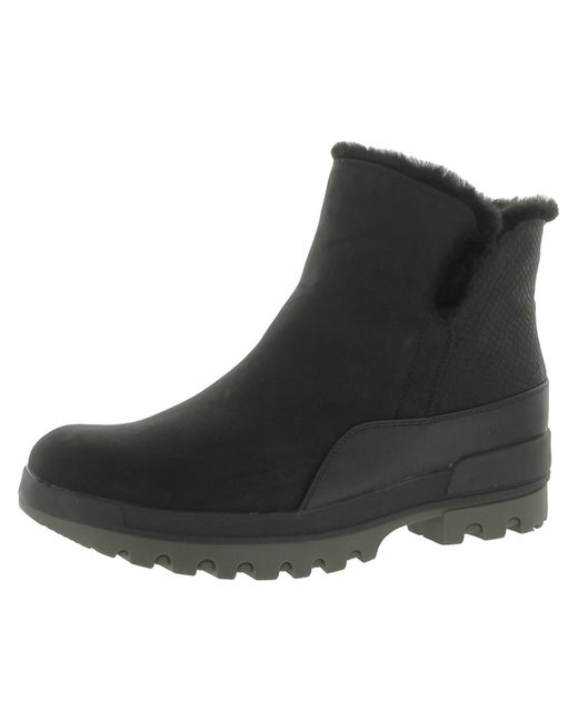 BareTraps Black Noemi Faux Leather Cozy Winter & Snow Boots
