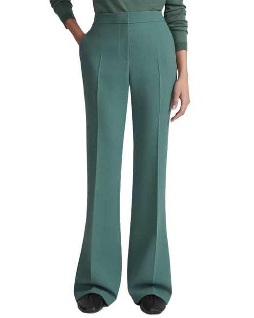Lafayette 148 New York Green Gates Flared Full Length Pant