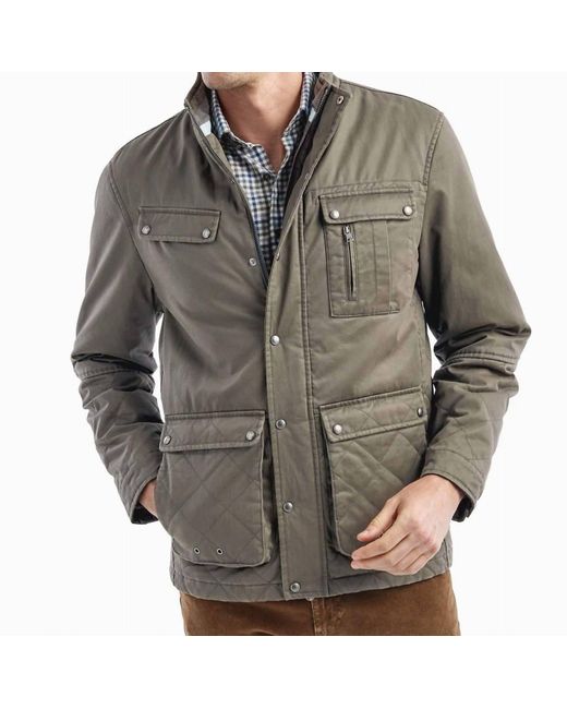 Johnnie-o Gray Norton Utility Jacket for men