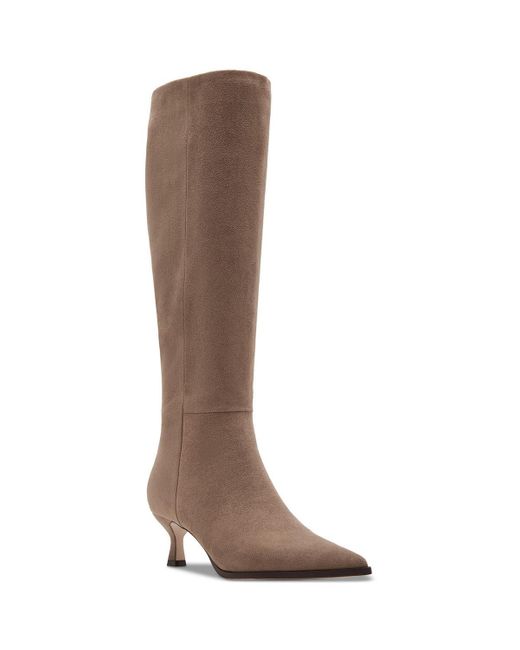 Madden Girl Brown Debut Pull On Pointed Toe Knee-High Boots