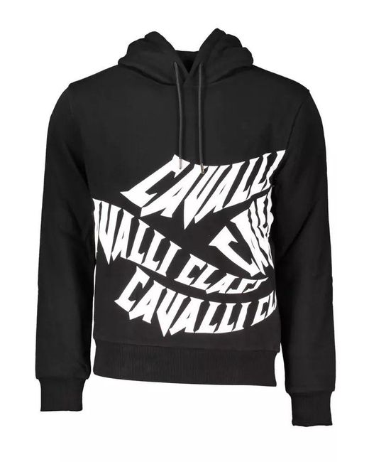 Class Roberto Cavalli Black Cotton Sweater for men