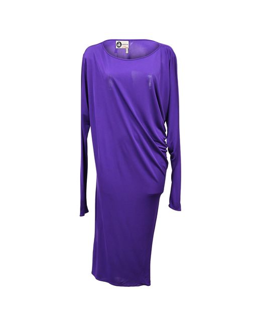 Lanvin Purple Long Sleeve Jersey Dress