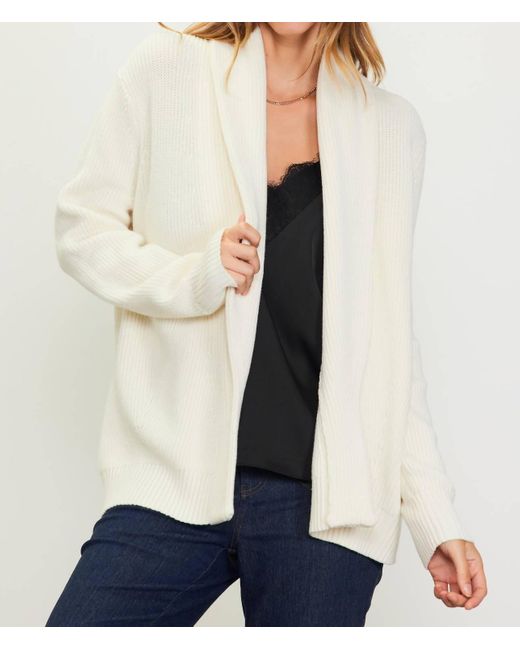Skies Are Blue White Careen Cardigan