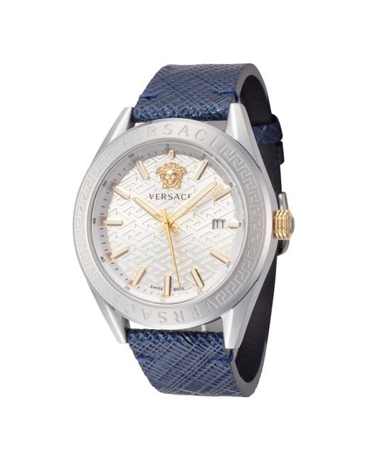 Versace 42mm Blue Quartz Watch Ve6a00123 for men