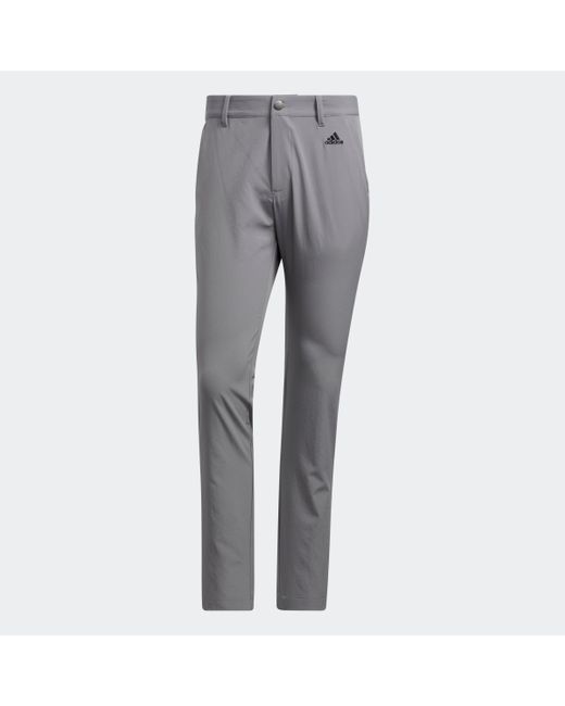 Adidas Gray Recycled Content Tapered Golf Pants for men