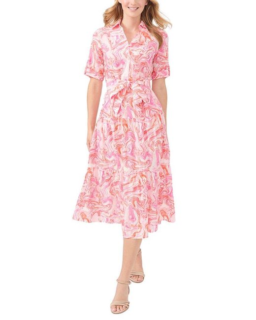 J.McLaughlin Pink Janelle Silk-blend Dress