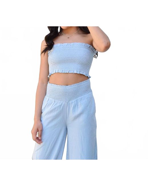 KatieJnyc Women's Blue Girl's Bea Tube Top