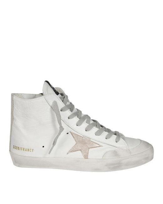 Golden Goose Deluxe Brand White High-Top Sneakers With Star Detail