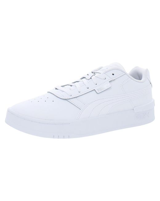 PUMA White Clasico Leather Lace-up Casual And Fashion Sneakers for men