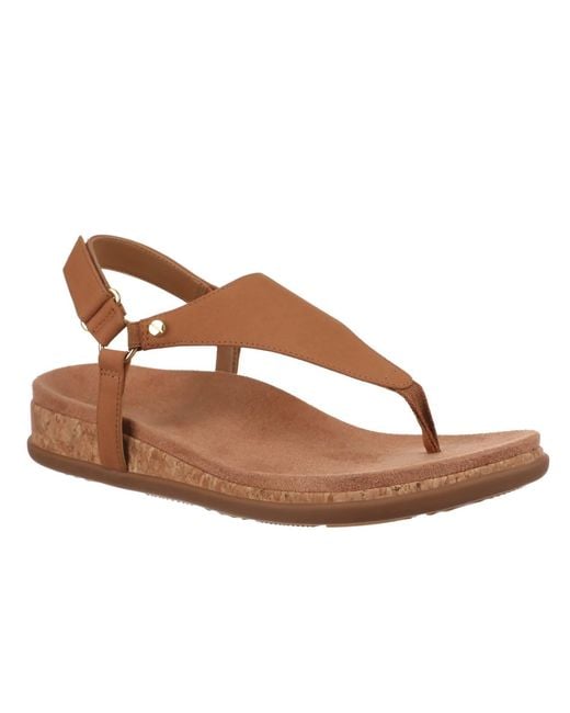 Vionic Brown Kirra Toe Post Walking Sandal