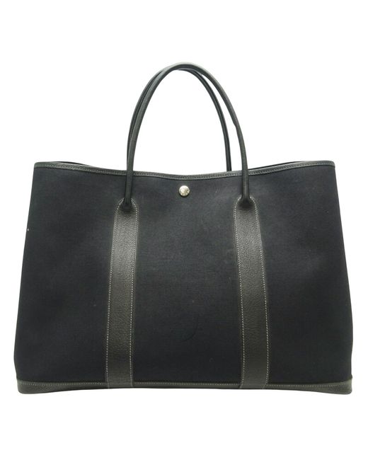 Hermès Black Garden Party Leather Tote Bag (pre-owned)