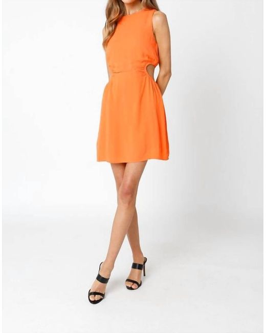 Olivaceous Orange The Valentina Cutout Mini Dress