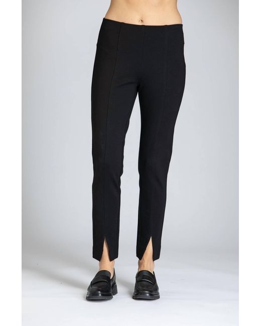 Apny Blue Split Hem Ponte Pants