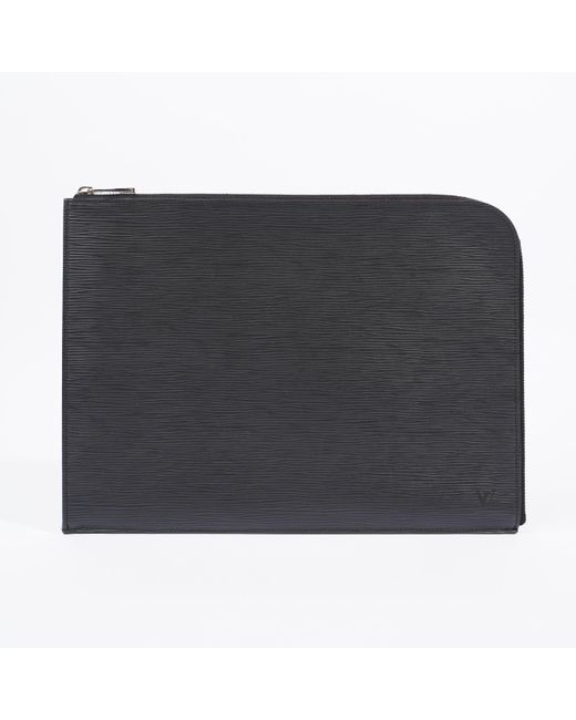 Louis Vuitton Black Pochette Jour Epi Leather Gm